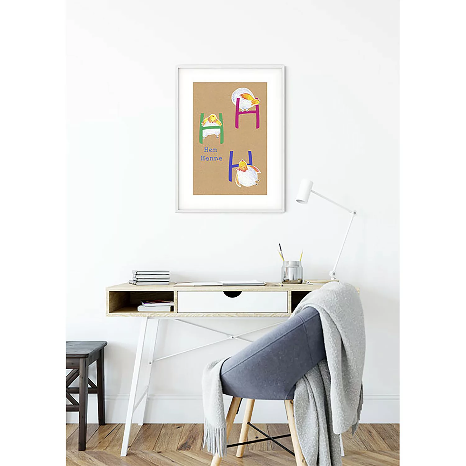 KOMAR Wandbild - ABC Animal H - Größe: 50 x 70 cm mehrfarbig Gr. one size günstig online kaufen