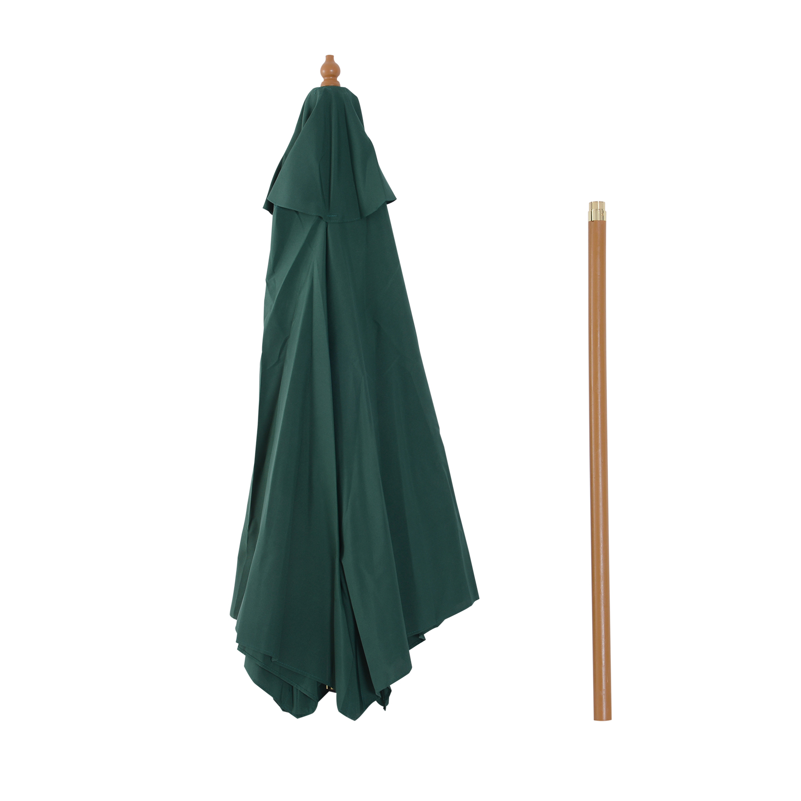 Outsunny Gartenschirm 2,5x2,3m, Sonnenschirm mit 6 Holzstreben und Polyeste günstig online kaufen