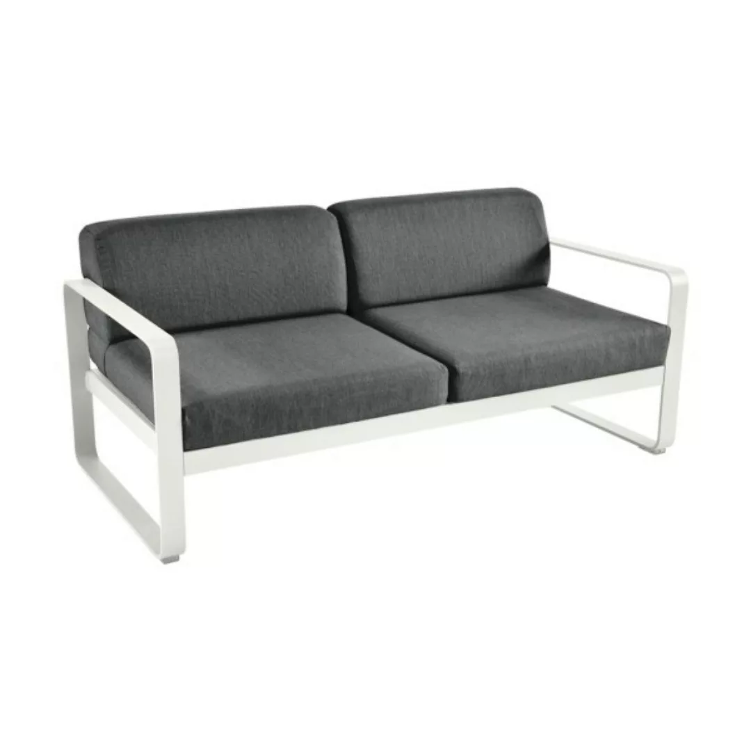 Bellevie Lounge-Sofa 2-Sitzer A5 Lehmgrau A3 Graphitgrau günstig online kaufen