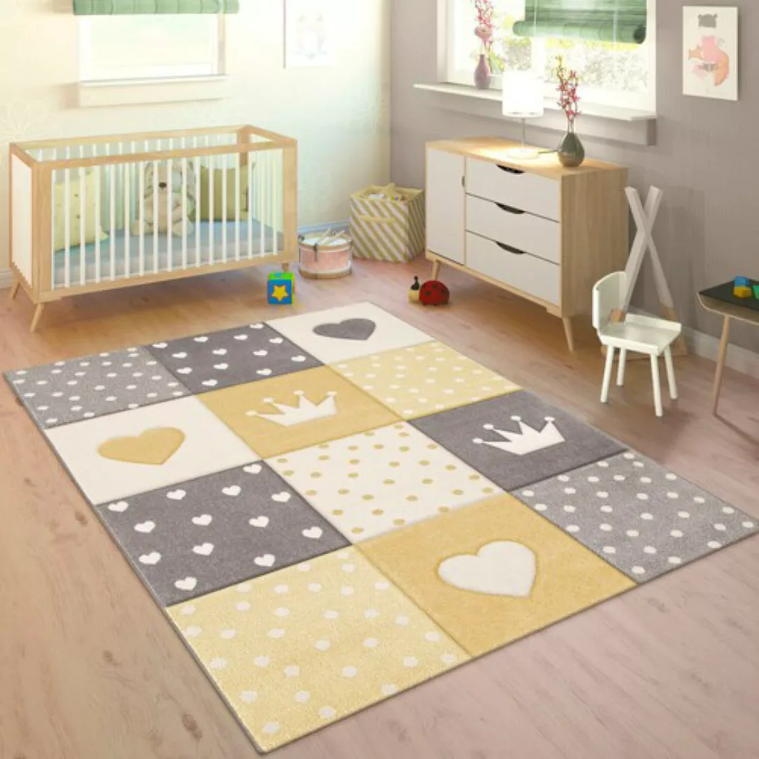 Paco Home Kinderteppich »Cosmo 339«, rechteckig, Kurzflor, Pastell-Farben, günstig online kaufen