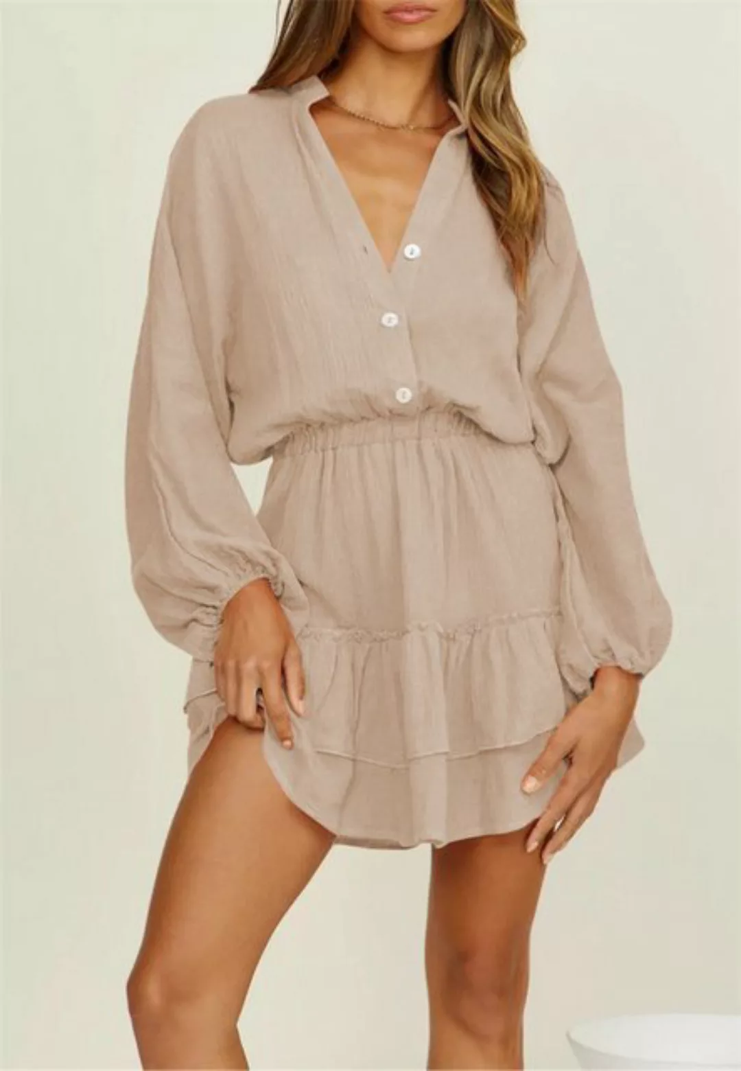 AFAZ New Trading UG Dirndl Lockeres, minimalistisches Kleid mit kurzem Rock günstig online kaufen