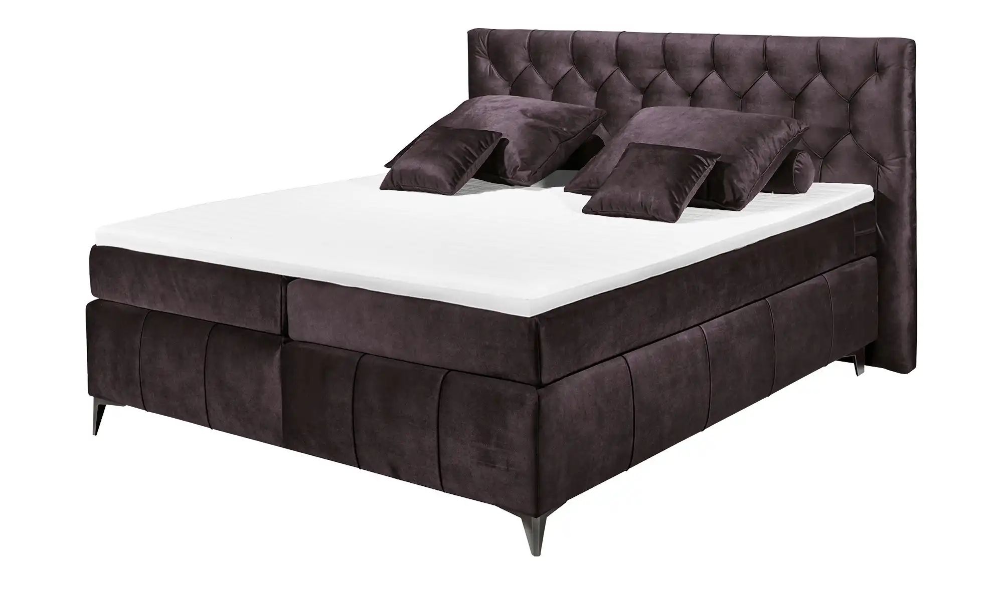 meinBett Boxspringbett  Pembroke ¦ lila/violett ¦ Maße (cm): B: 200 H: 121 günstig online kaufen