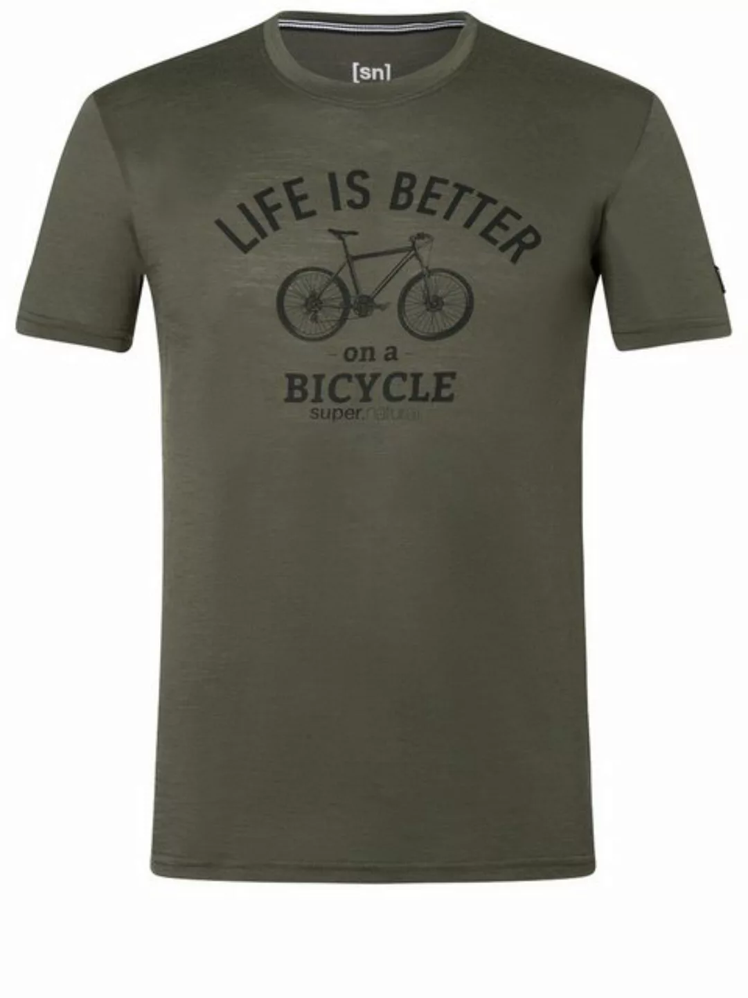 SUPER.NATURAL T-Shirt für Herren aus Merino M BETTER BIKE TEE mit coolem Fa günstig online kaufen