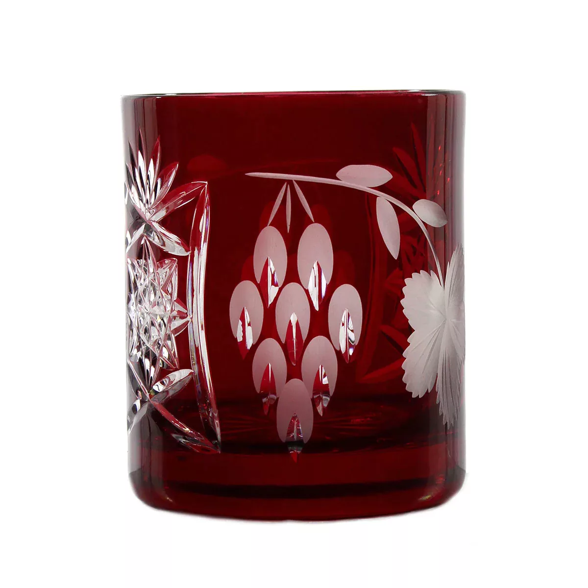 Whiskyglas Whiskybecher Trinkbecher Handgeschliffen Kristallglas Traube 280 günstig online kaufen