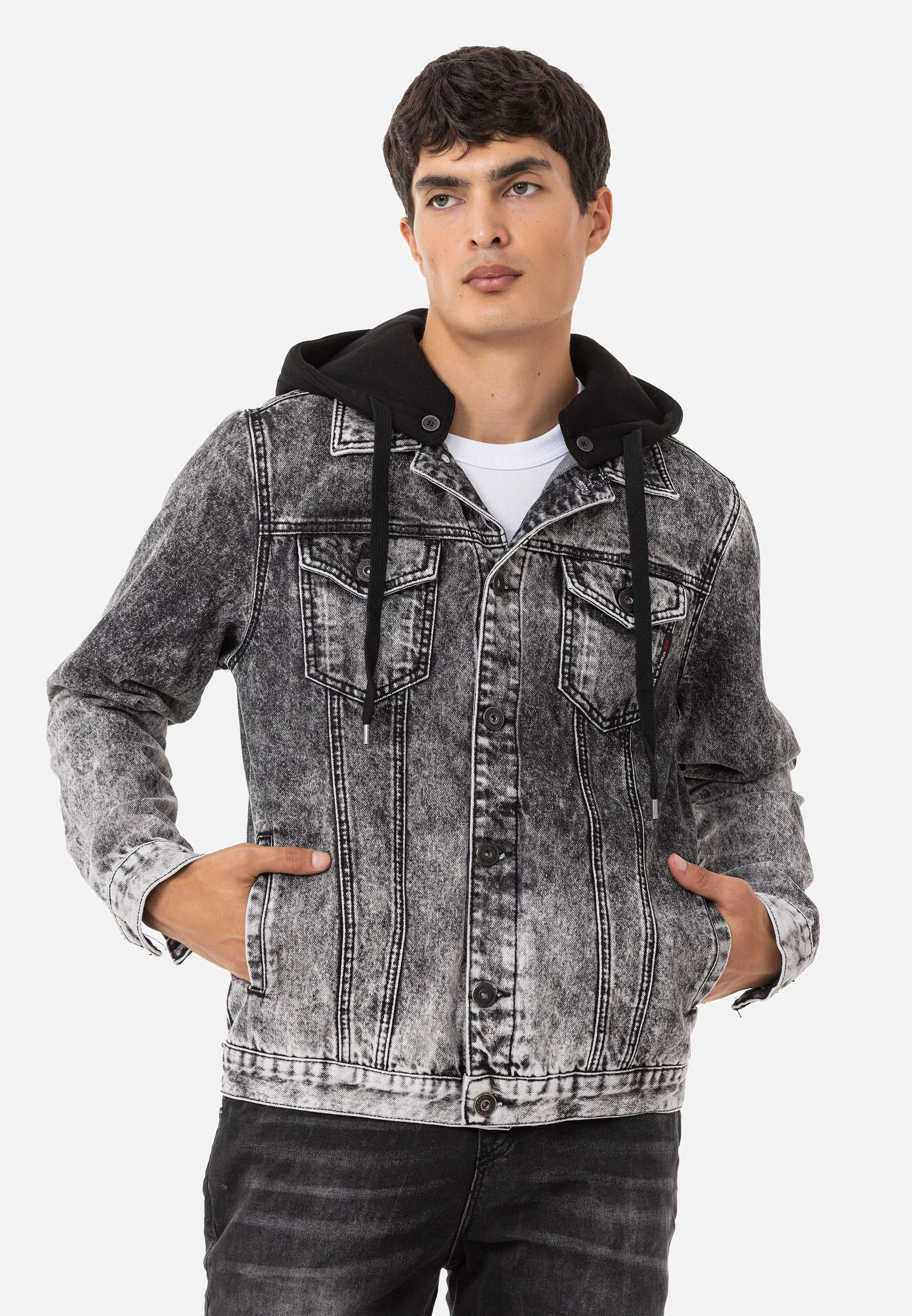 Cipo & Baxx Jeansjacke, mit praktischer Kapuze günstig online kaufen