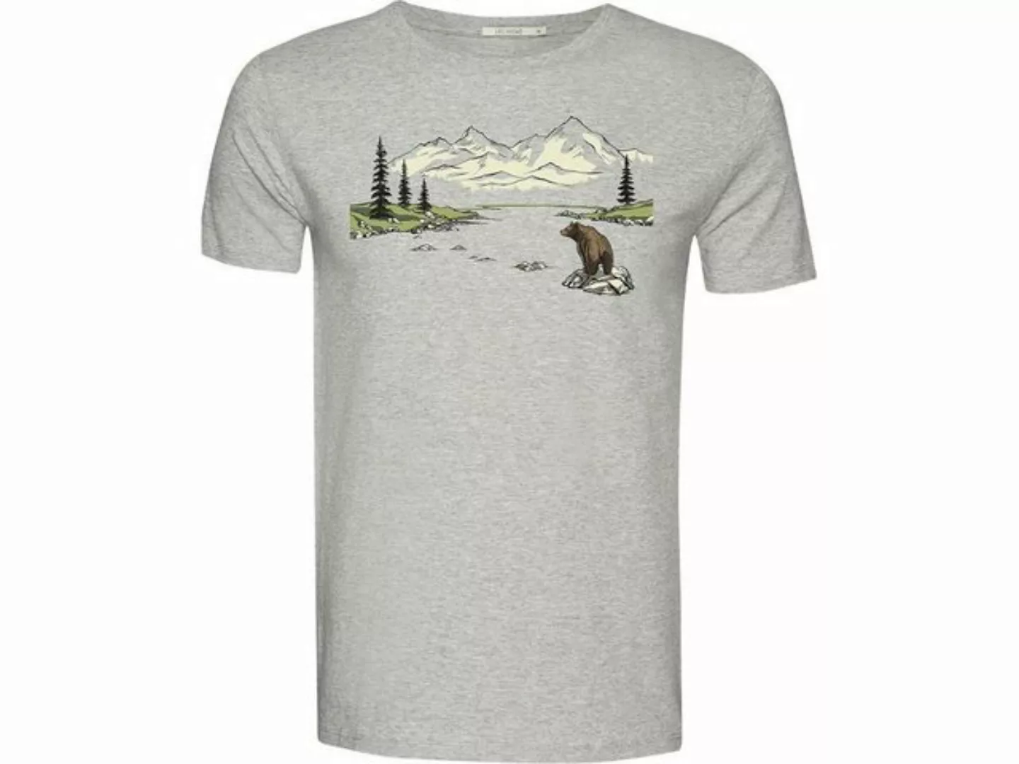 GreenBomb T-Shirt GREENBOMB Bio-Herren-T-Shirt 'Bear Sitting' mit Ru günstig online kaufen