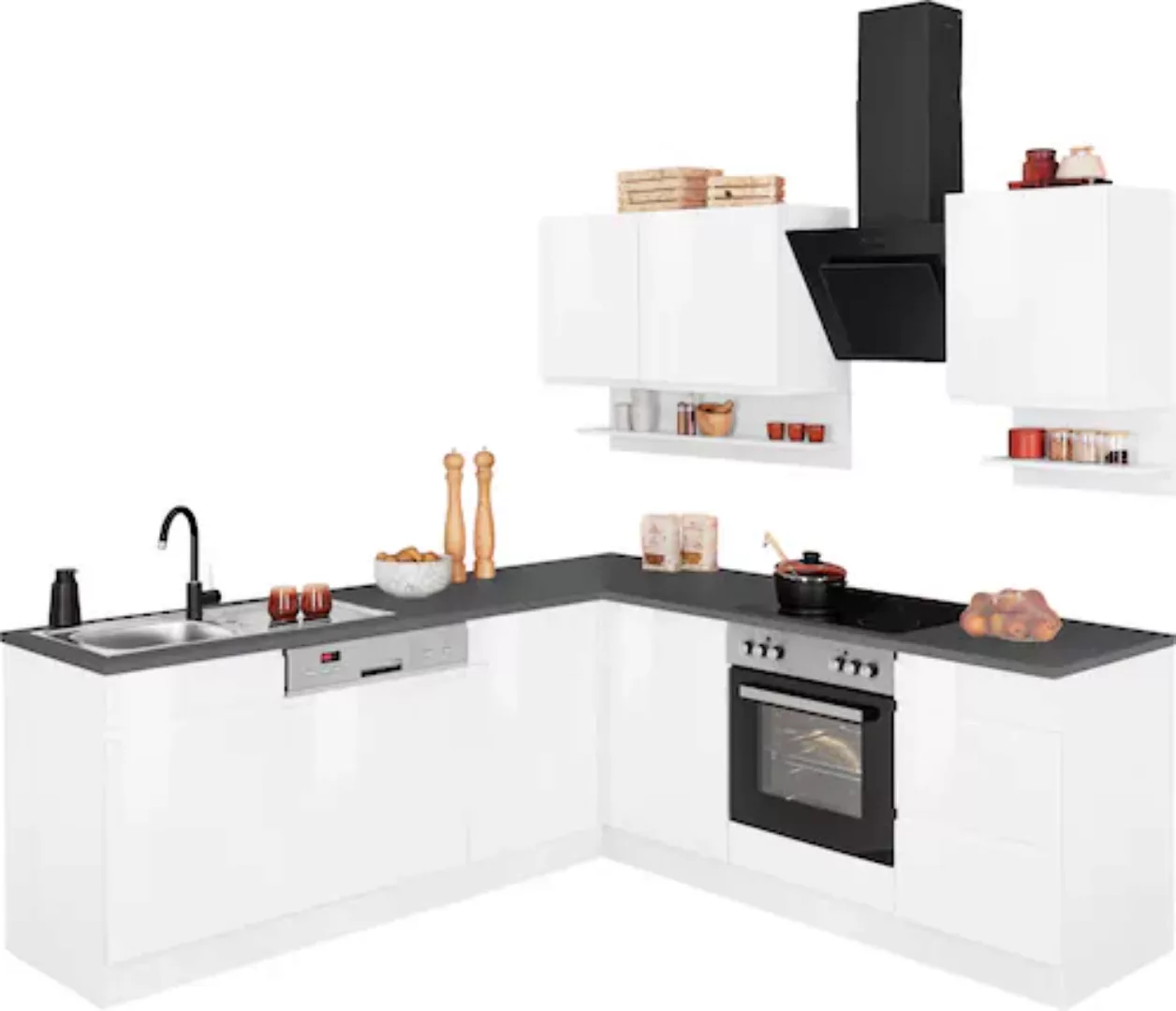 Kochstation Küche "KS-Virginia", Stellbreite 220/220 cm, wahlweise mit E-Ge günstig online kaufen