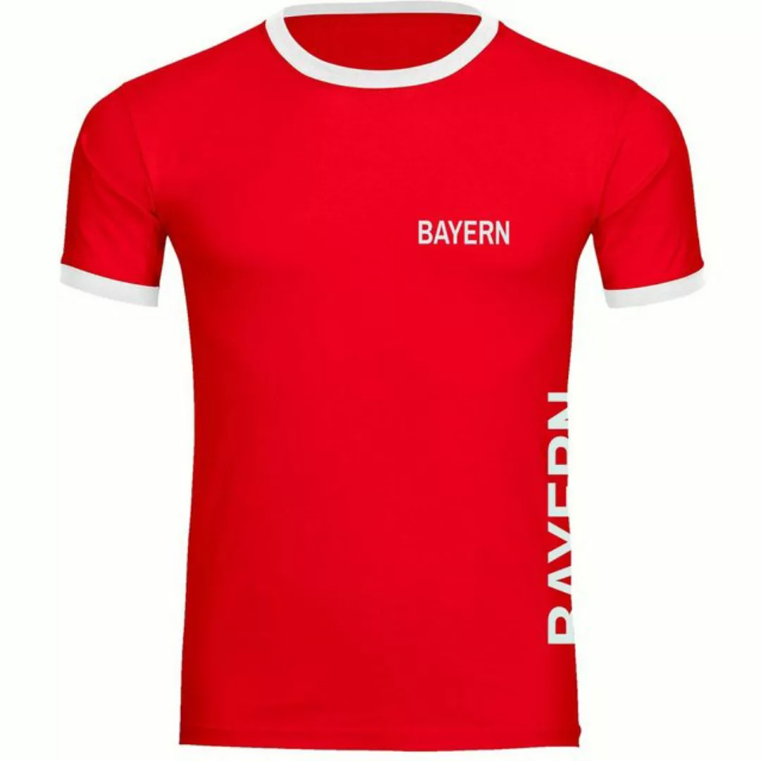 multifanshop T-Shirt Kontrast Bayern - Brust & Seite - Männer günstig online kaufen