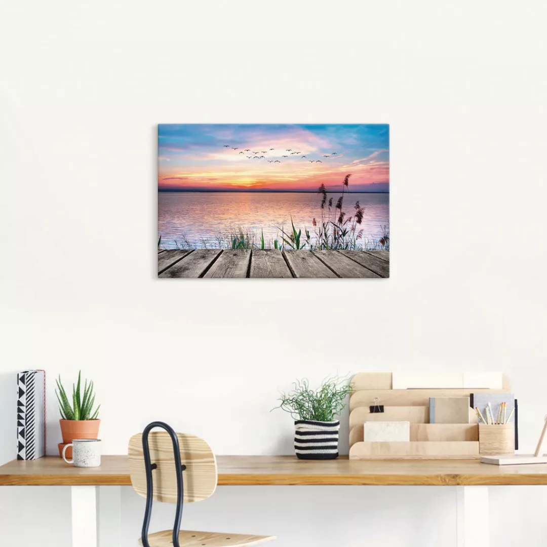 Artland Wandbild "Der See in den Farben der Wolken", Gewässer, (1 St.), als günstig online kaufen