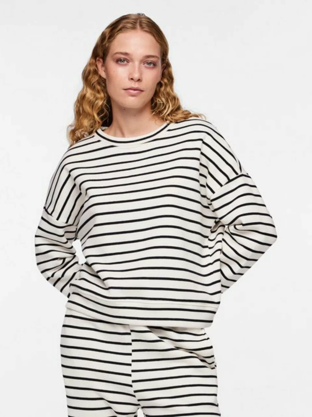 pieces Sweatshirt PCCHILLI LS SWEAT STRIPES NOOS BC günstig online kaufen