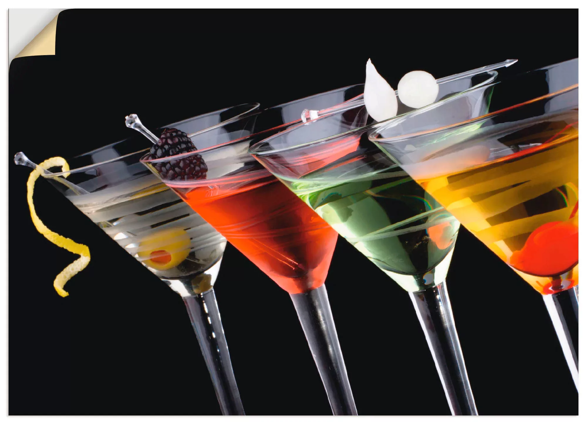 Artland Wandbild "Klassische Martini - Cocktail", Getränke, (1 St.) günstig online kaufen