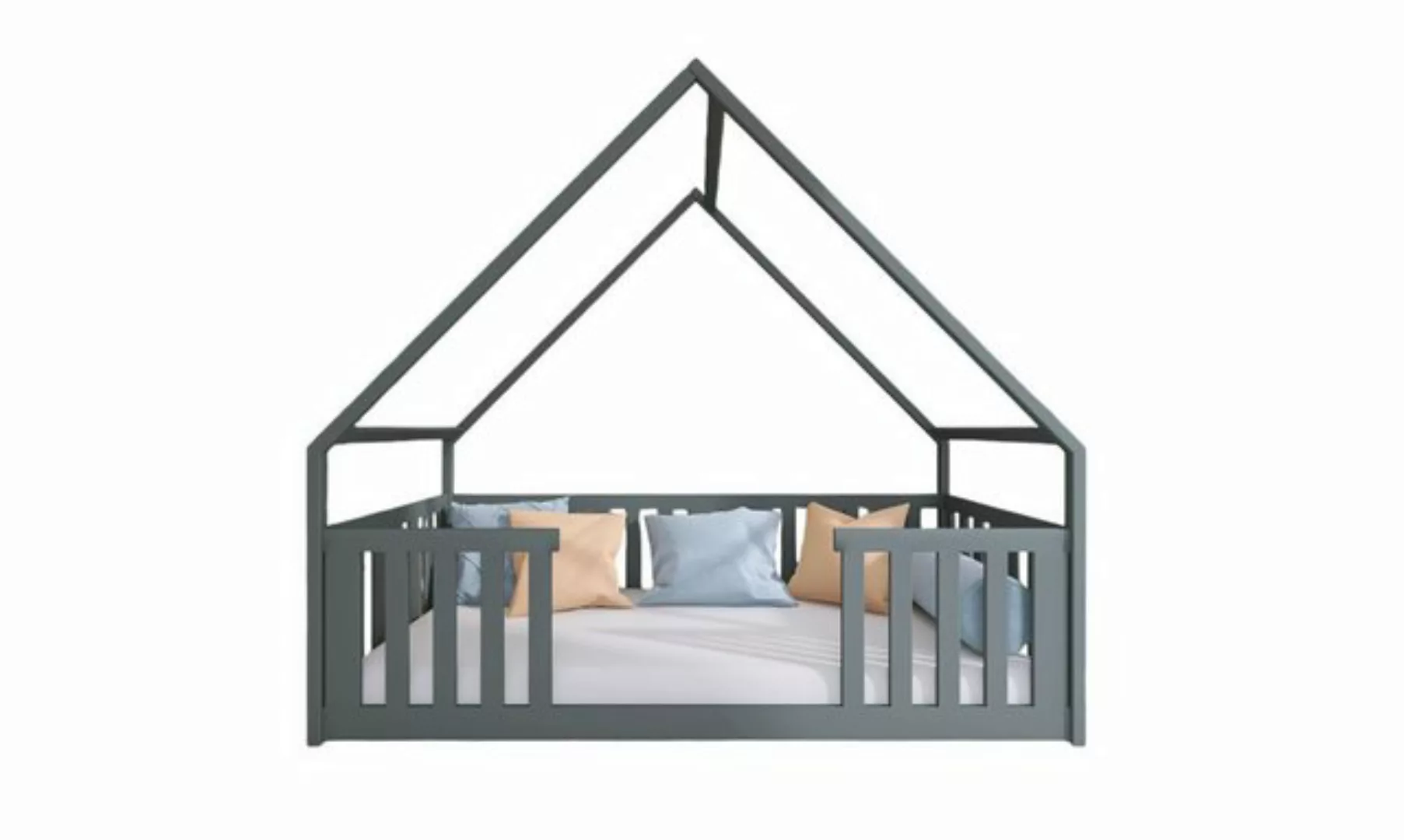 Fun Möbel Hausbett Kinderbett BECKY (in drei Farben, 90x200cm), Inkl. Rollr günstig online kaufen