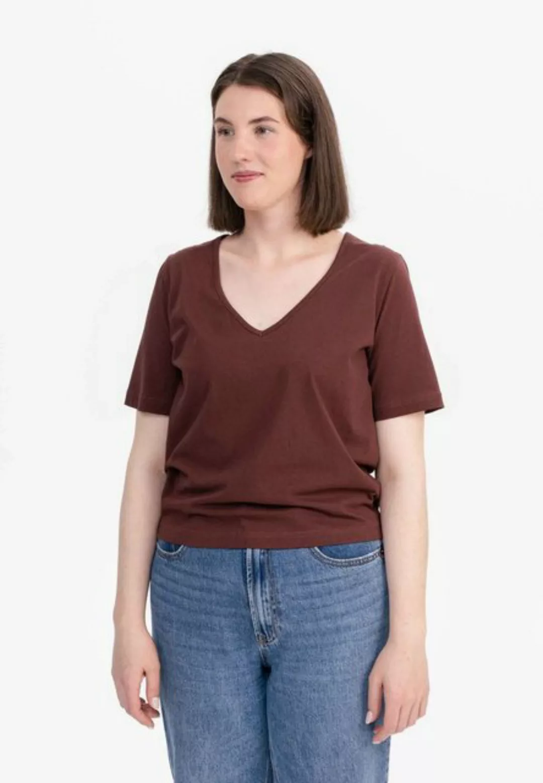 MELA Kurzarmshirt Damen V-Neck T-Shirt LALI günstig online kaufen