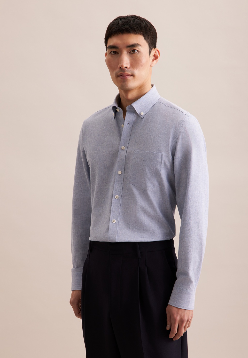 seidensticker Businesshemd "Schwarze Rose", Slim Langarm Button-Down-Kragen günstig online kaufen