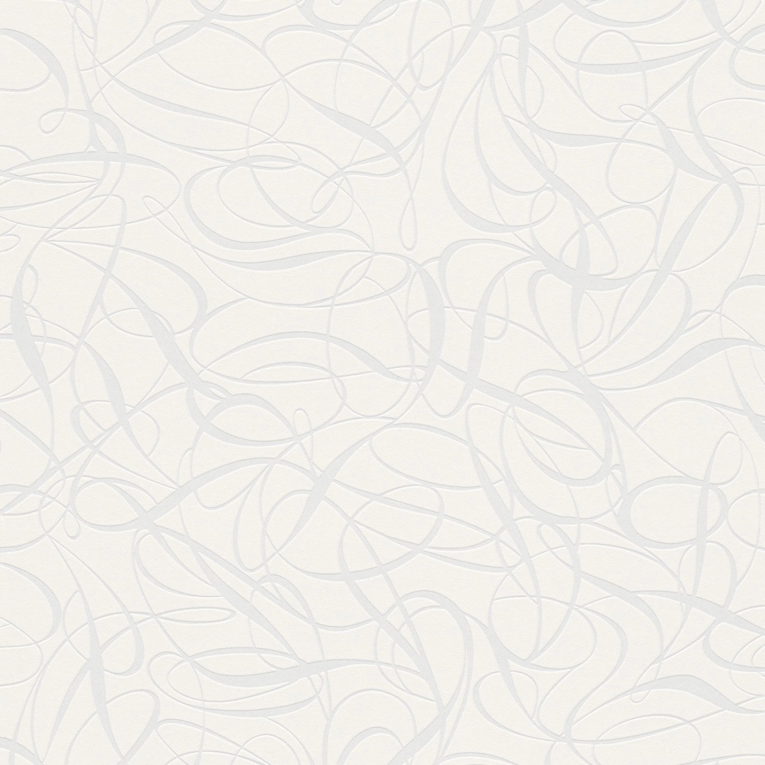 Bricoflor Geschwungene Linien Tapetet Weiß Moderne Vlies Mustertapete mit V günstig online kaufen