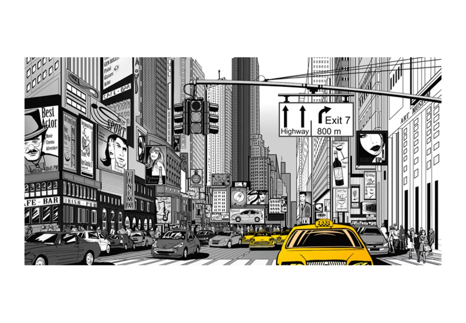 Xxl Tapete - Gelbe Taxis - New York günstig online kaufen
