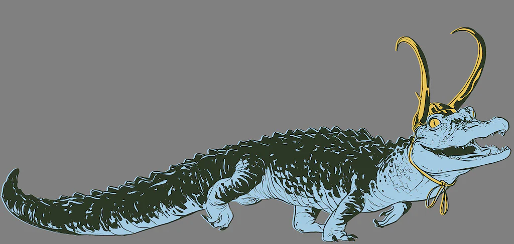 Komar Leinwandbild »Keilrahmenbild - Loki Alligator Variance - Größe 90 x 4 günstig online kaufen