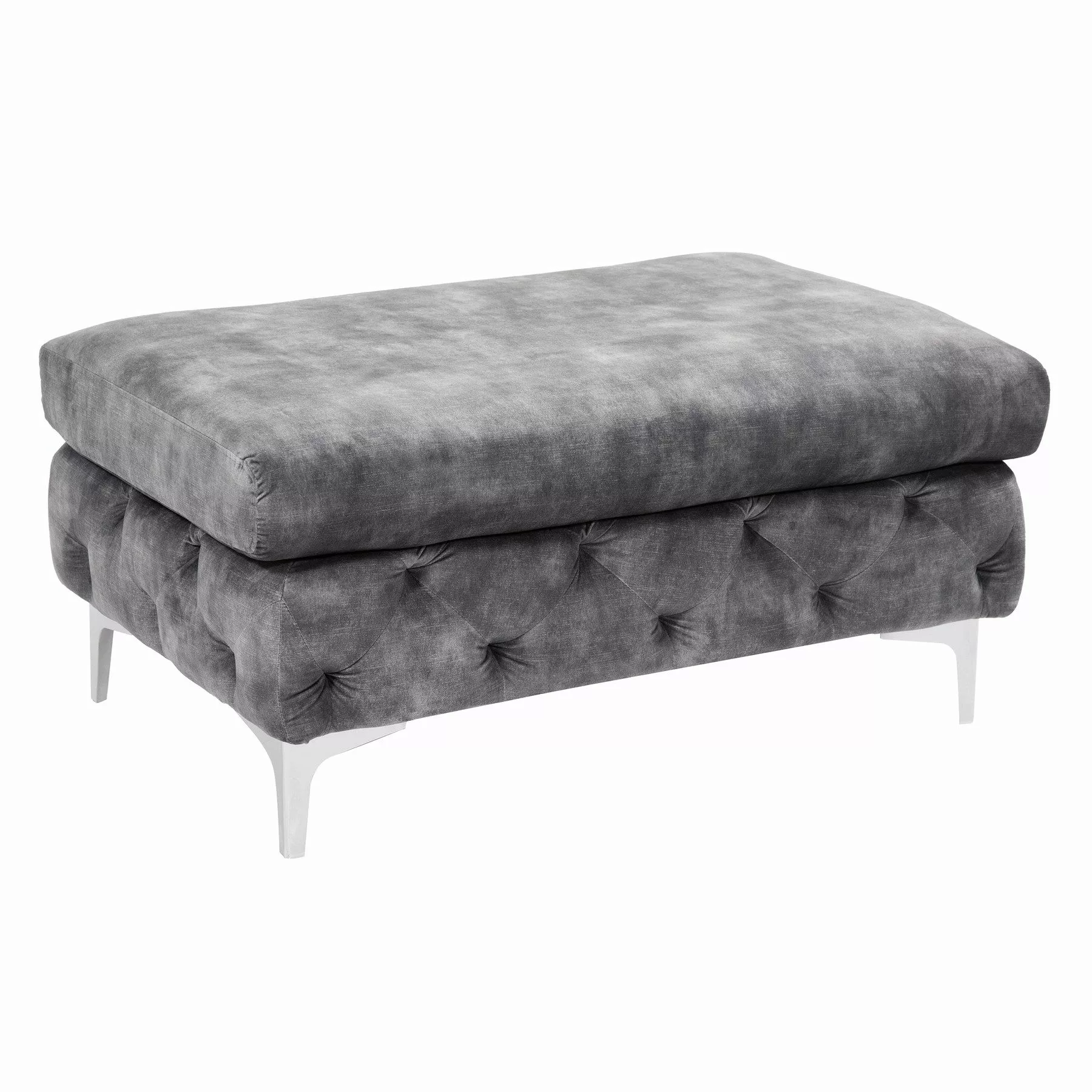 riess-ambiente Fußhocker MODERN BAROCK 92cm dunkelgrau günstig online kaufen