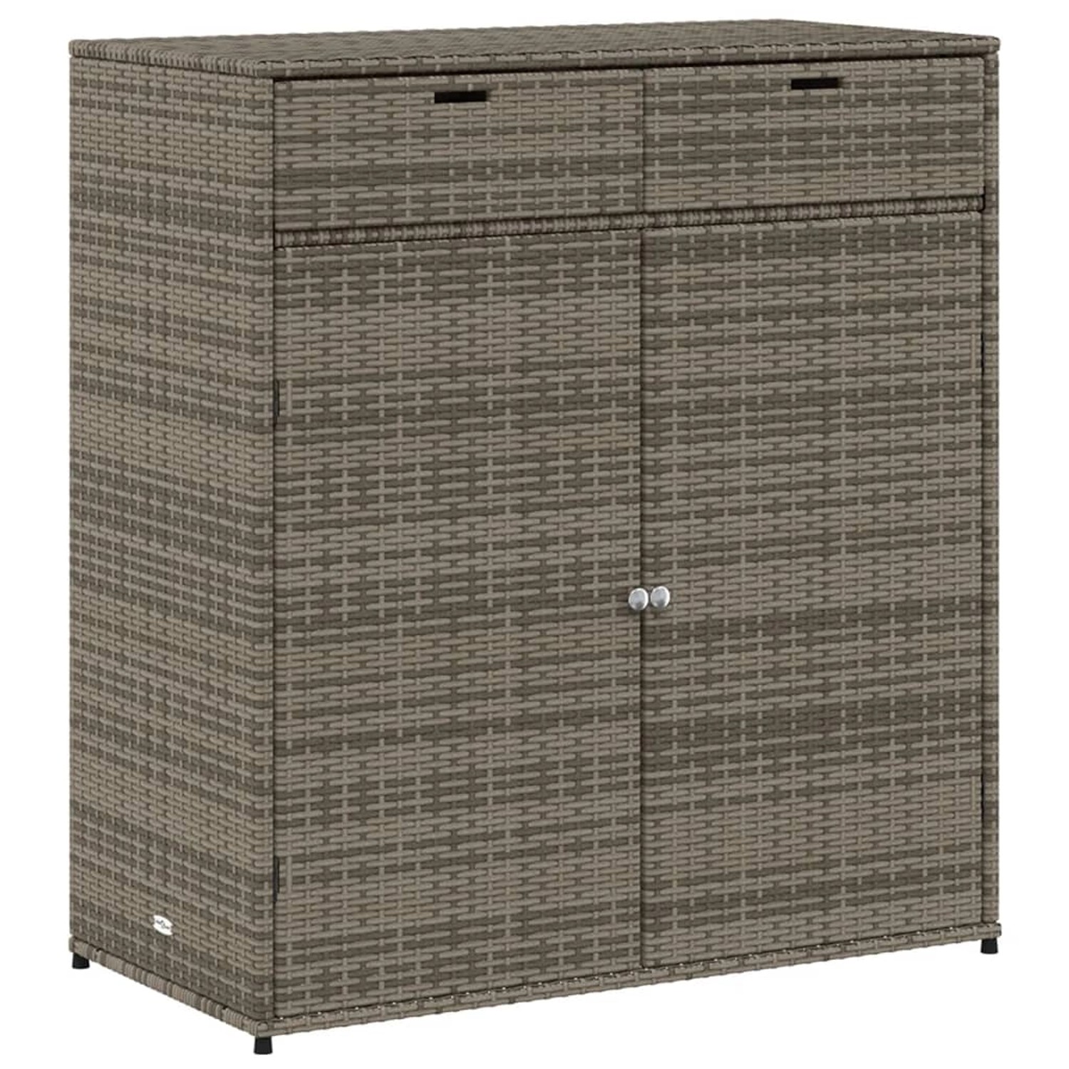 vidaXL Gartenschrank Grau 105x55x113 cm Poly Rattan günstig online kaufen