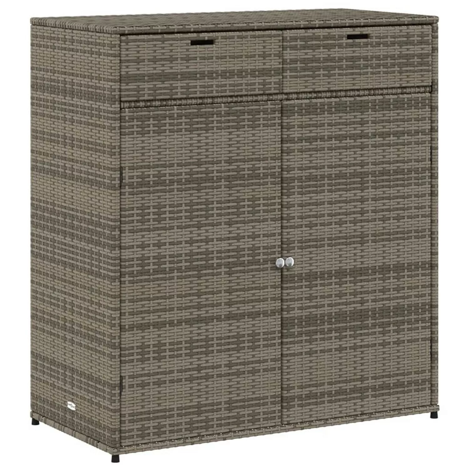 vidaXL Gartenschrank Grau 105x55x113 cm Poly Rattan günstig online kaufen