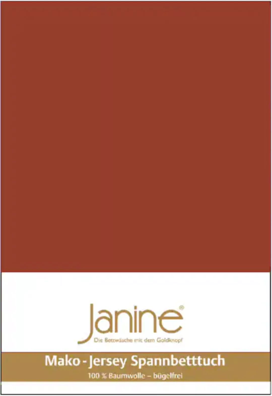 Janine Janine Spanbetttuch Mako-Feinjersey 5007 tabasco Größe:  200x200 cm günstig online kaufen