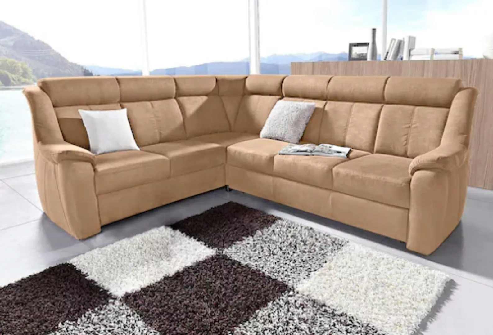 sit&more Ecksofa »Basel L-Form«, wahlweise mit Relaxfunktion günstig online kaufen