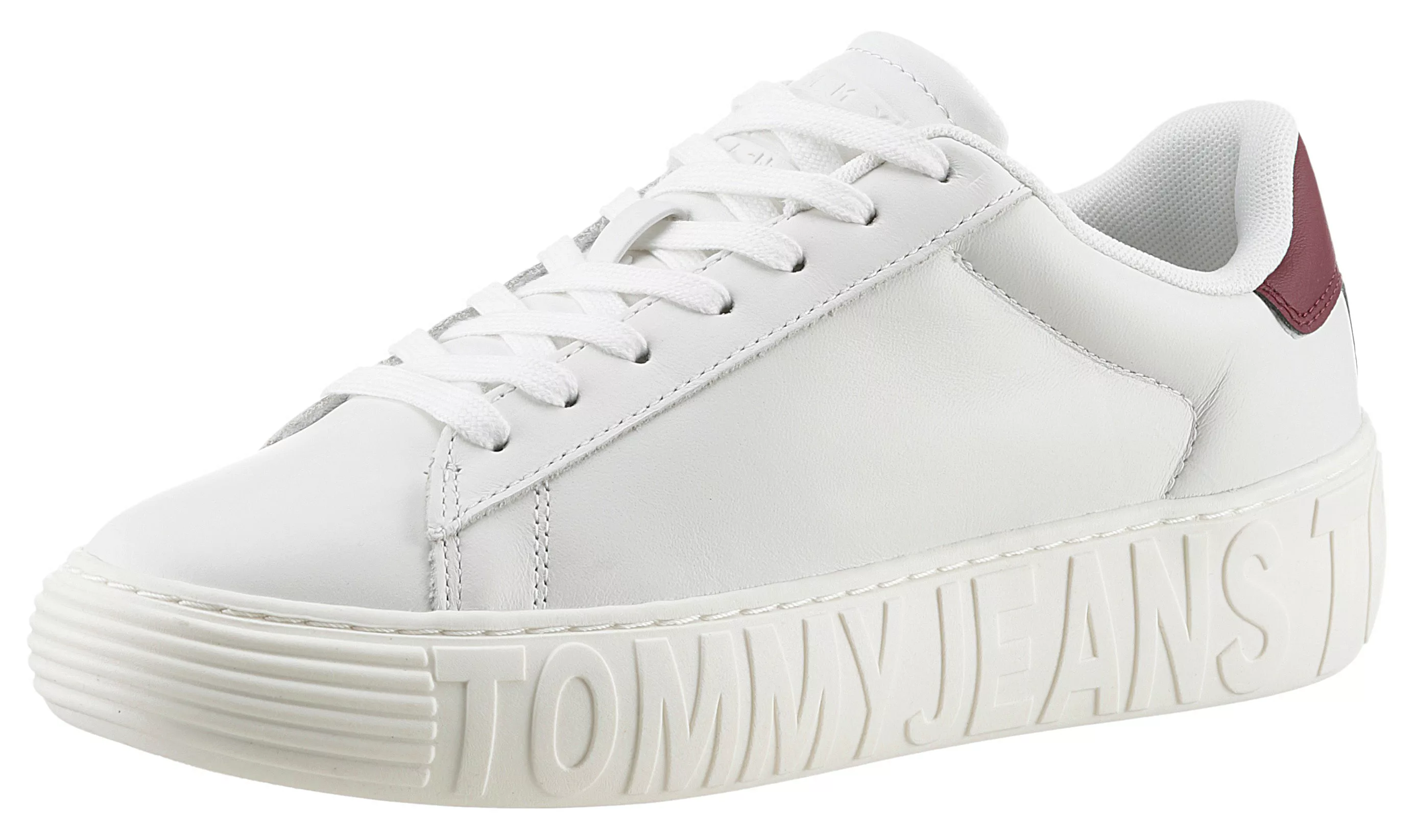 Tommy Jeans Plateausneaker "TJW NEW CUPSOLE LEATH LC", mit Kontrastbesatz a günstig online kaufen