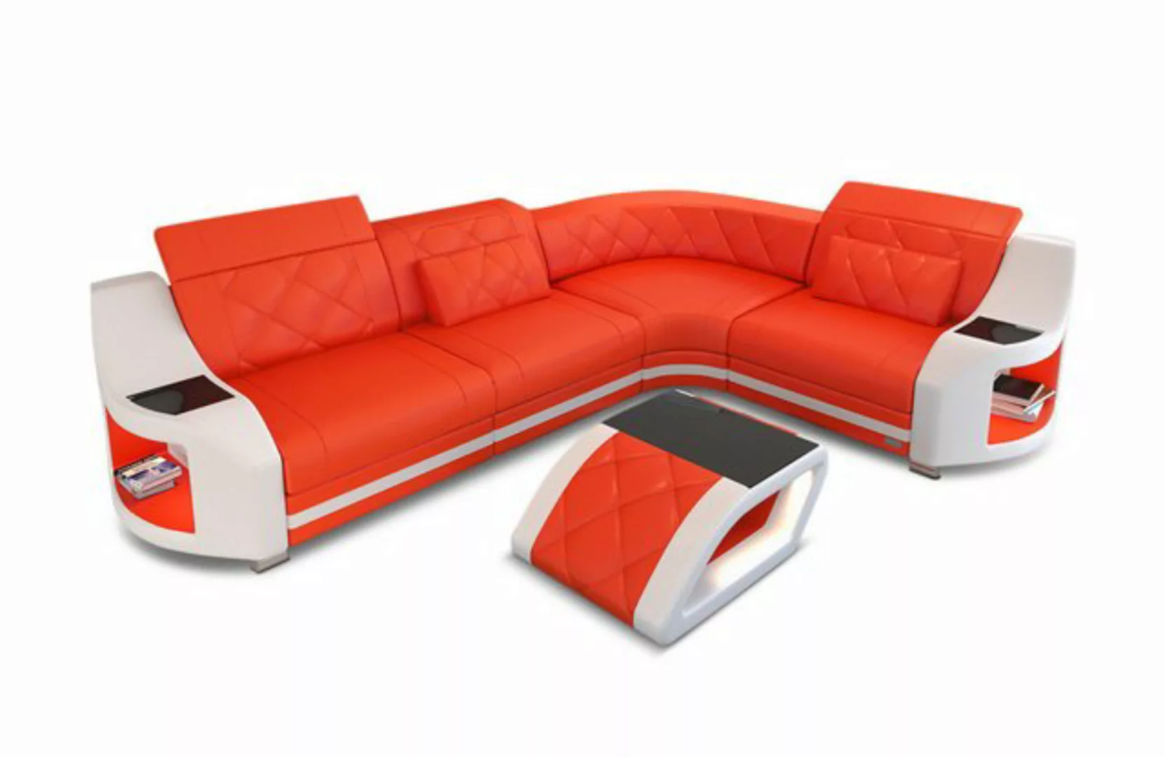 Sofa Dreams Ecksofa Leder Ledercouch Sofa Genua L Form Ledersofa, Couch, mi günstig online kaufen