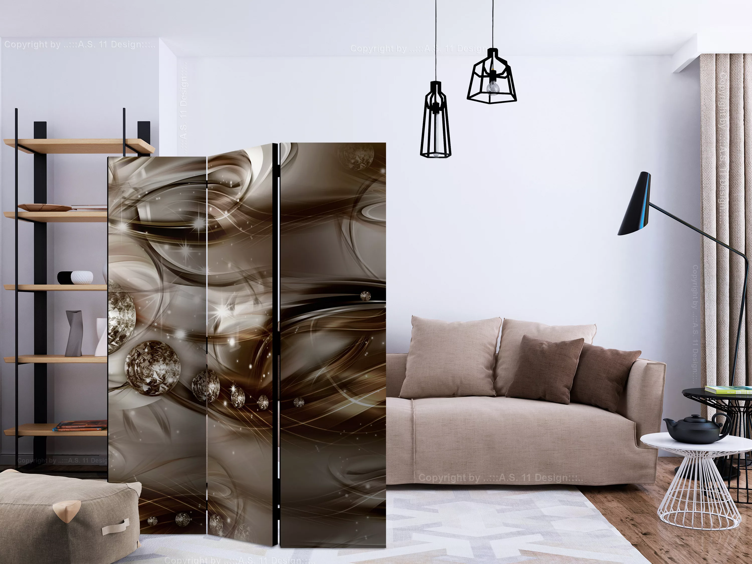 3-teiliges Paravent -  Grey River [room Dividers] günstig online kaufen