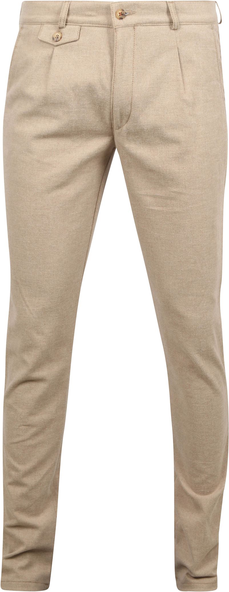 Suitable Chino Pico Pleat Flanel Sand - Größe 46 günstig online kaufen