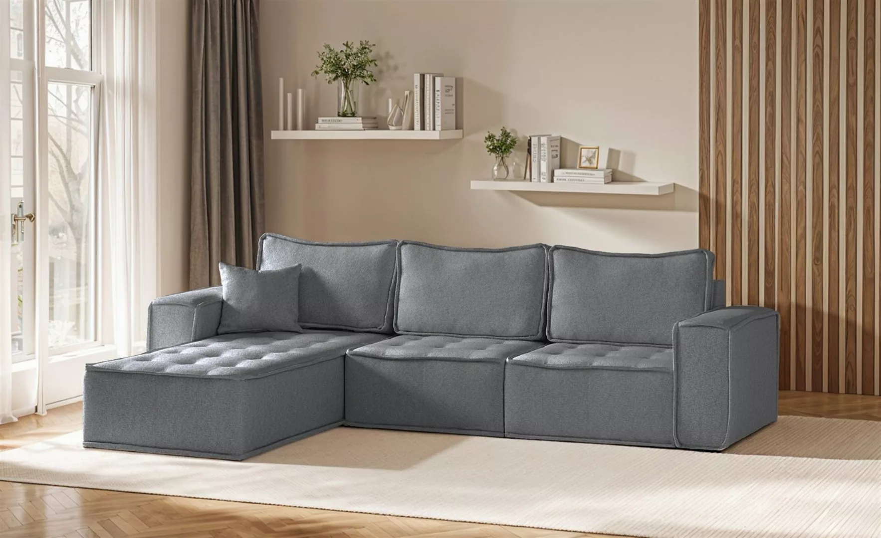 Fun Möbel Ecksofa Modulsofa 3-teilig SANDE in Stoff, Alle Module zu System günstig online kaufen