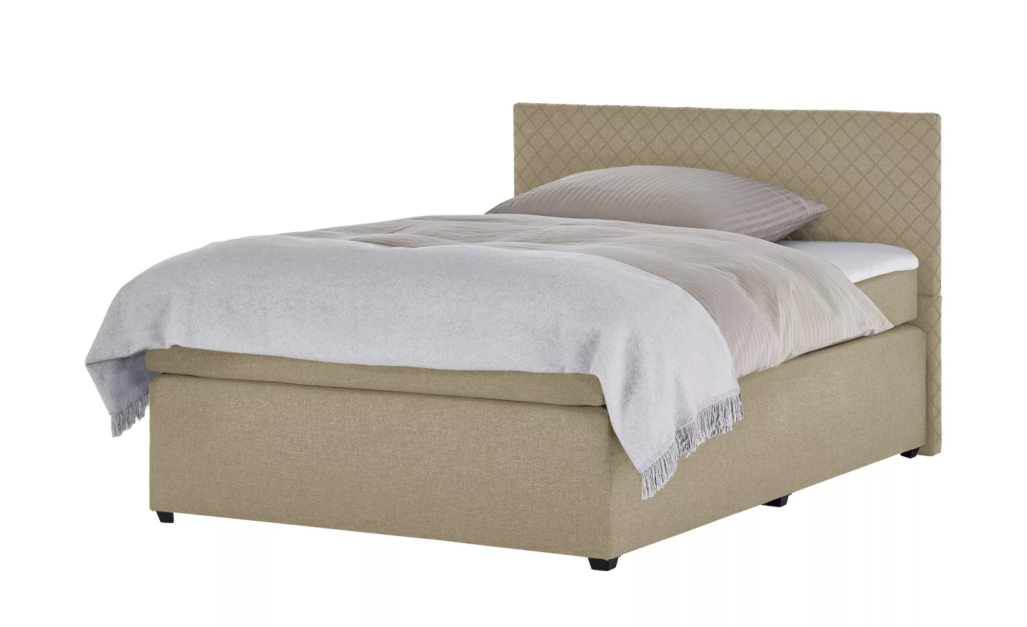 Boxspringbett  Countess ¦ beige ¦ Maße (cm): B: 147 H: 104 Betten > Einzelb günstig online kaufen