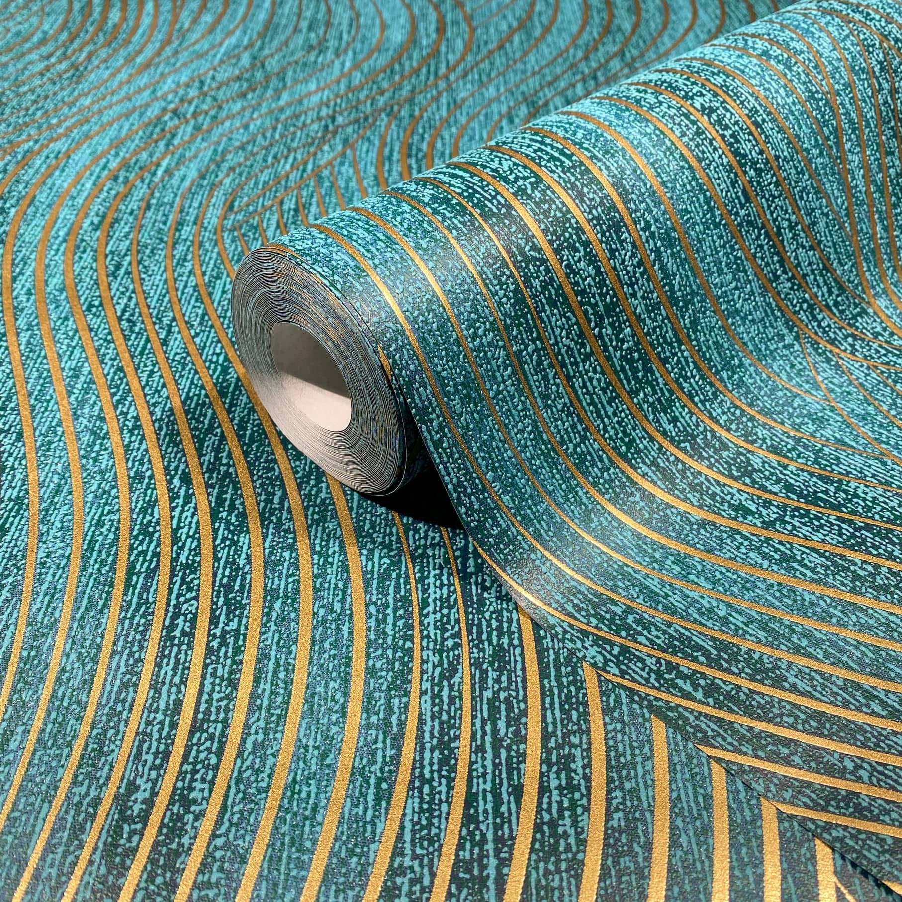 Marburg Vliestapete Tapete Wavy Stripes, geprägt, günstig online kaufen