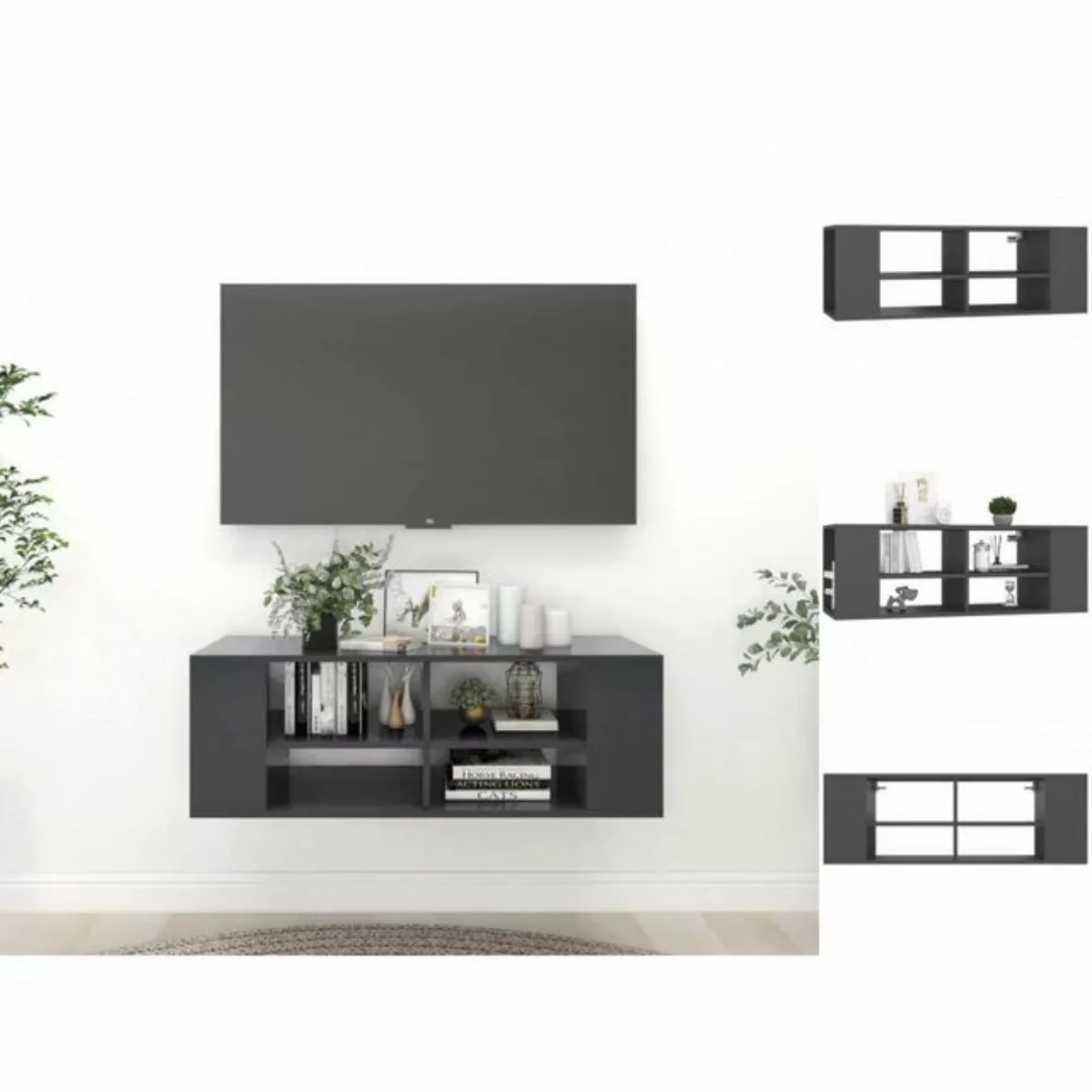vidaXL TV-Schrank TV-Wandschrank Grau 102x35x35 cm Holzwerkstoff (1-St) günstig online kaufen