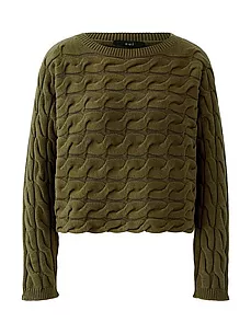 Rundhals-Pullover oui grün günstig online kaufen