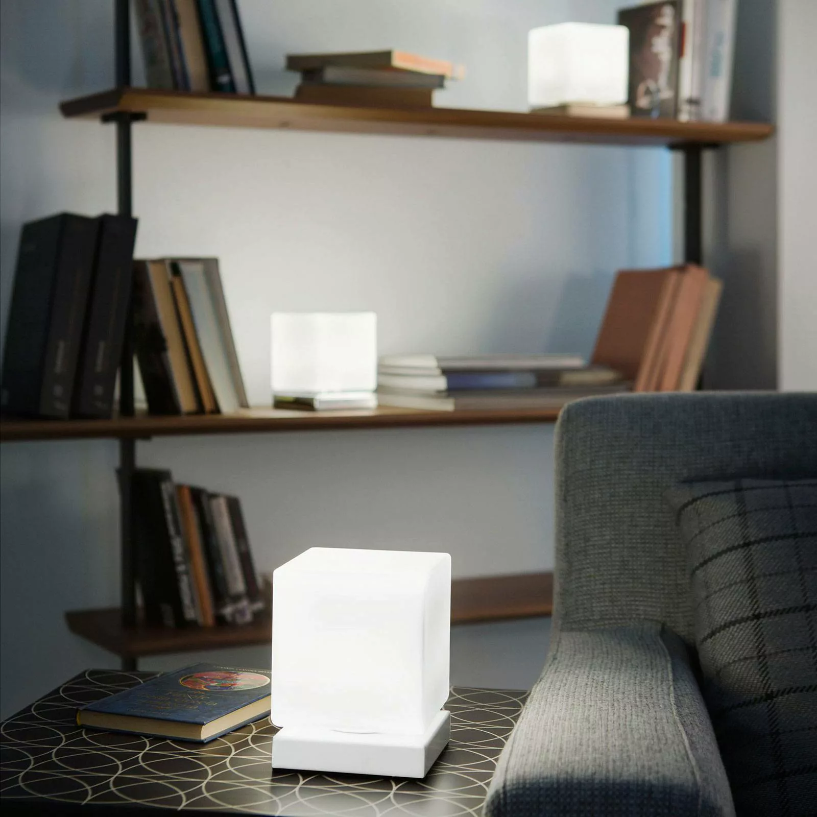 Mit Touchdimmer - LED-Tischleuchte Brenta nickel günstig online kaufen