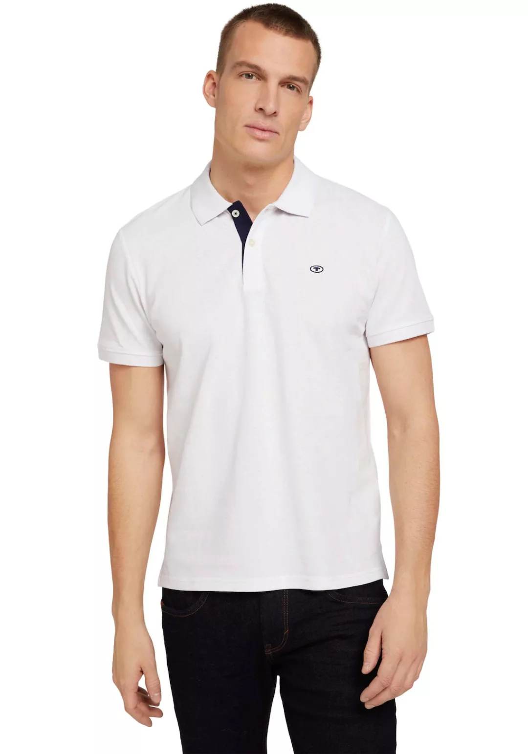 TOM TAILOR Poloshirt, mit Knopfleiste und Logo günstig online kaufen