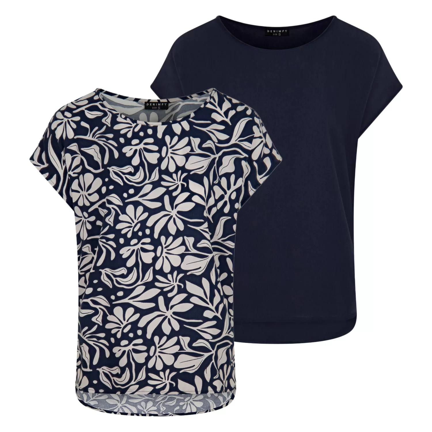 DENIMFY Bluse Damen DFJule Regular Fit 2er Pack Set günstig online kaufen