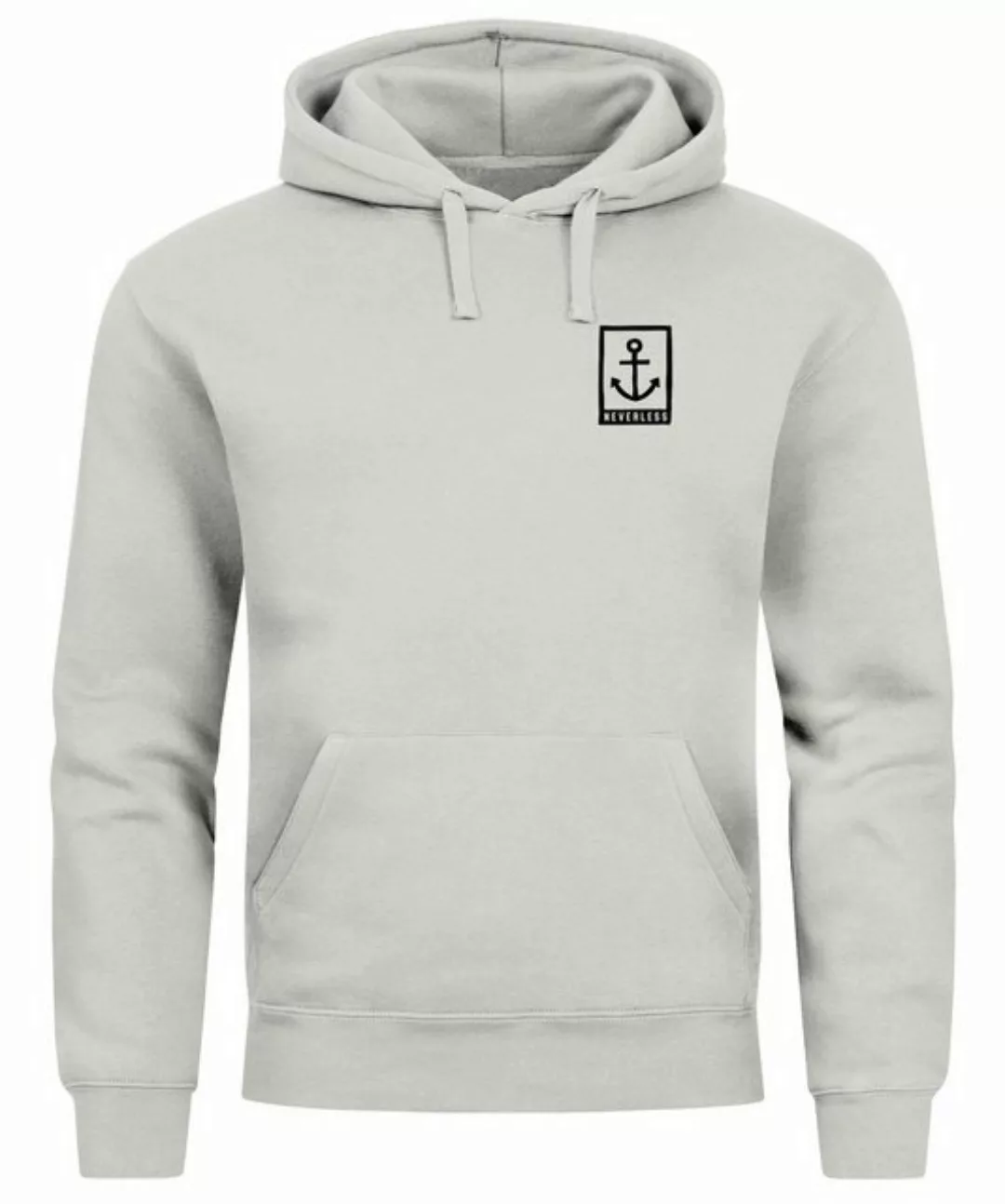 Neverless Hoodie Hoodie Herren Anker Logo Maritim Print Aufdruck Motiv günstig online kaufen