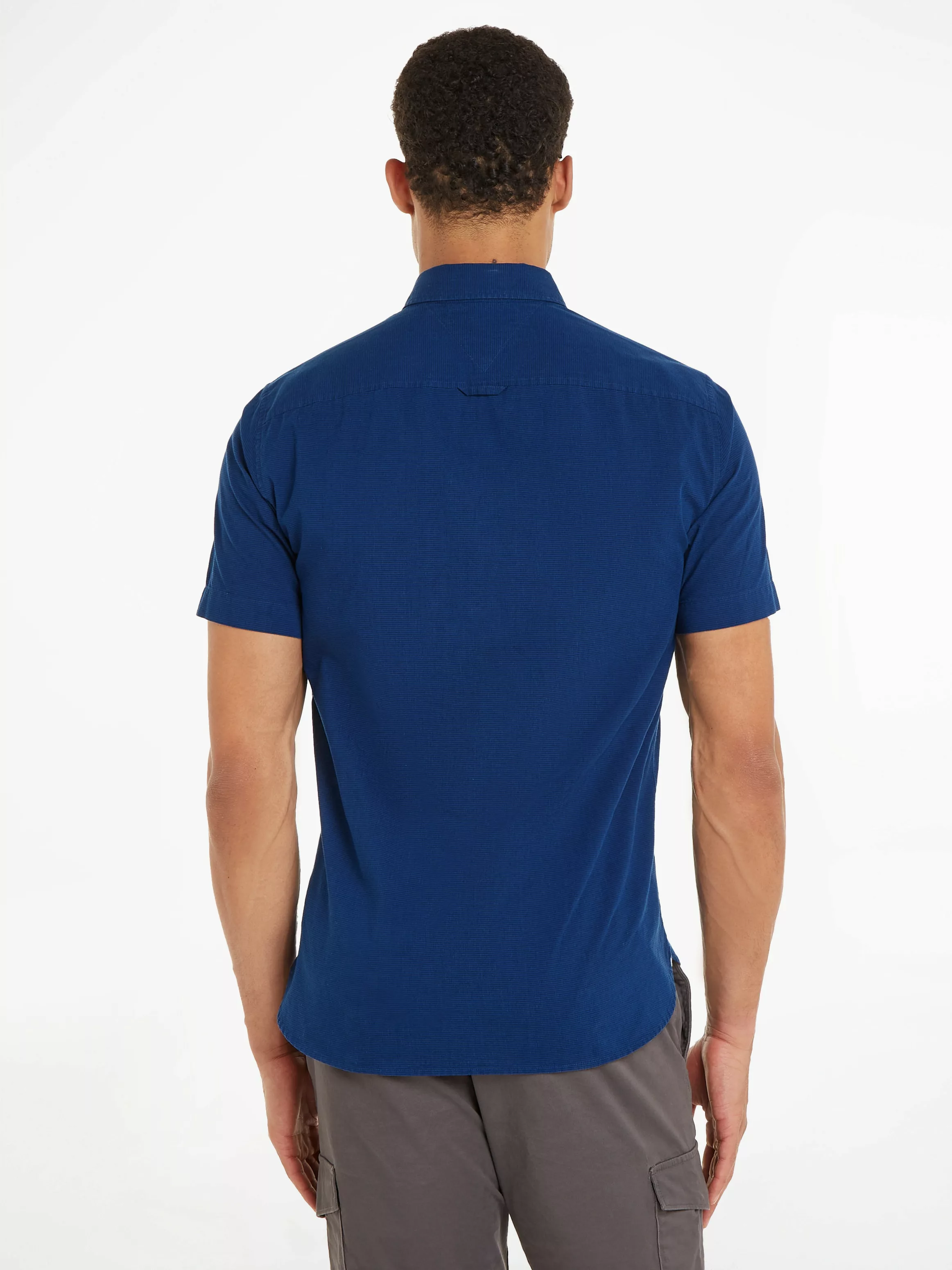 Tommy Hilfiger Kurzarmhemd "W-CO/LI FAKE SOLID RF SHIRT", ganz fein gestrei günstig online kaufen