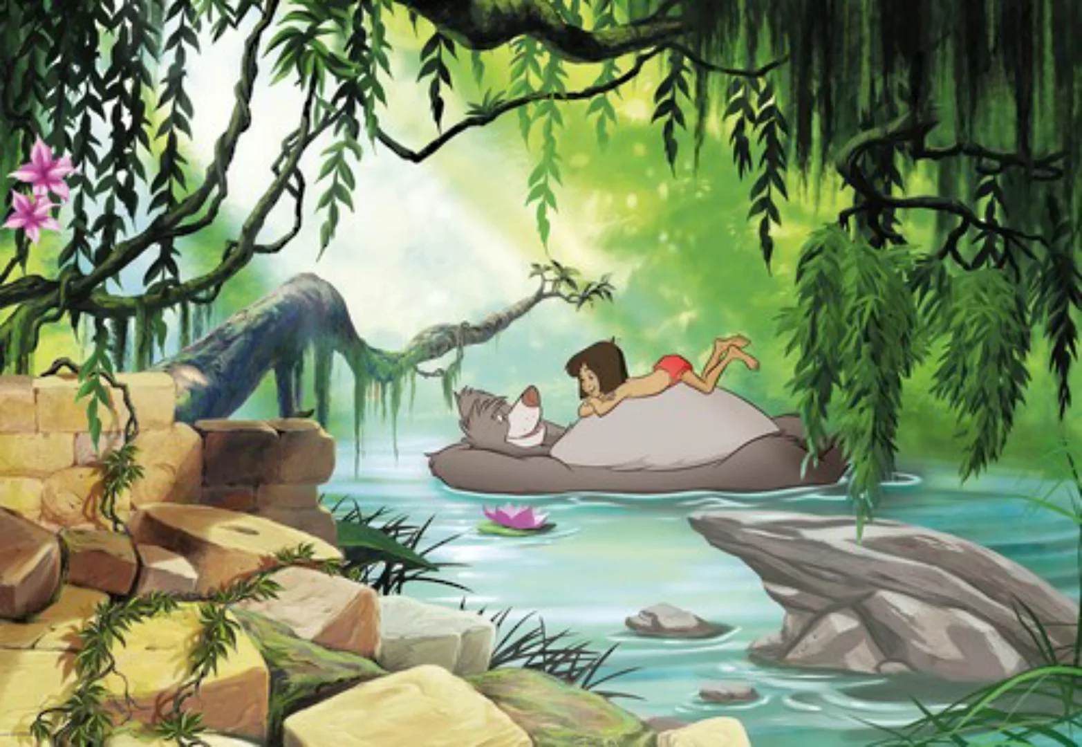 Komar Fototapete »Jungle Book Swimming with Baloo - Größe 368 x 254 cm«, be günstig online kaufen