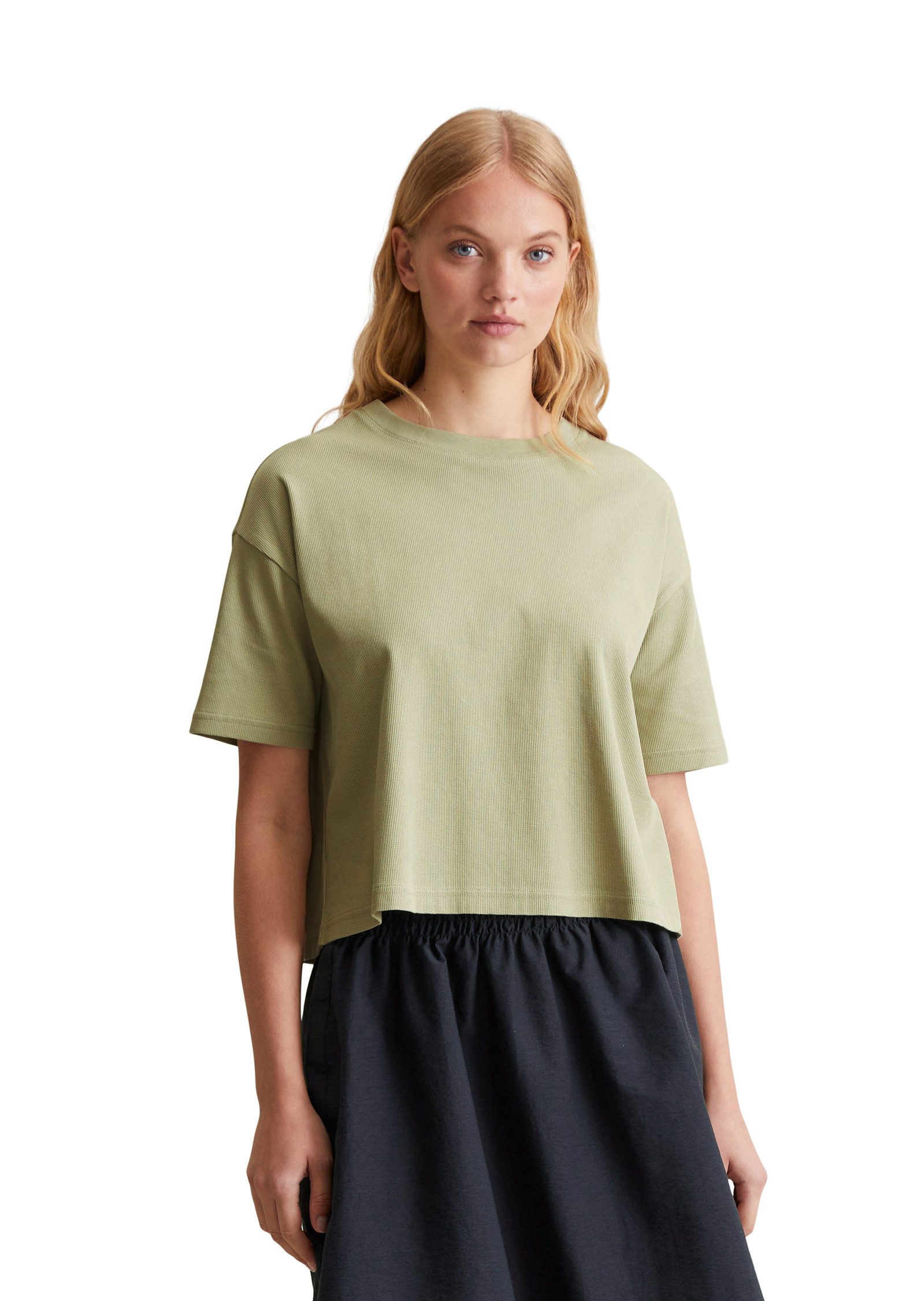 Marc O'Polo DENIM T-Shirt aus gerippter günstig online kaufen