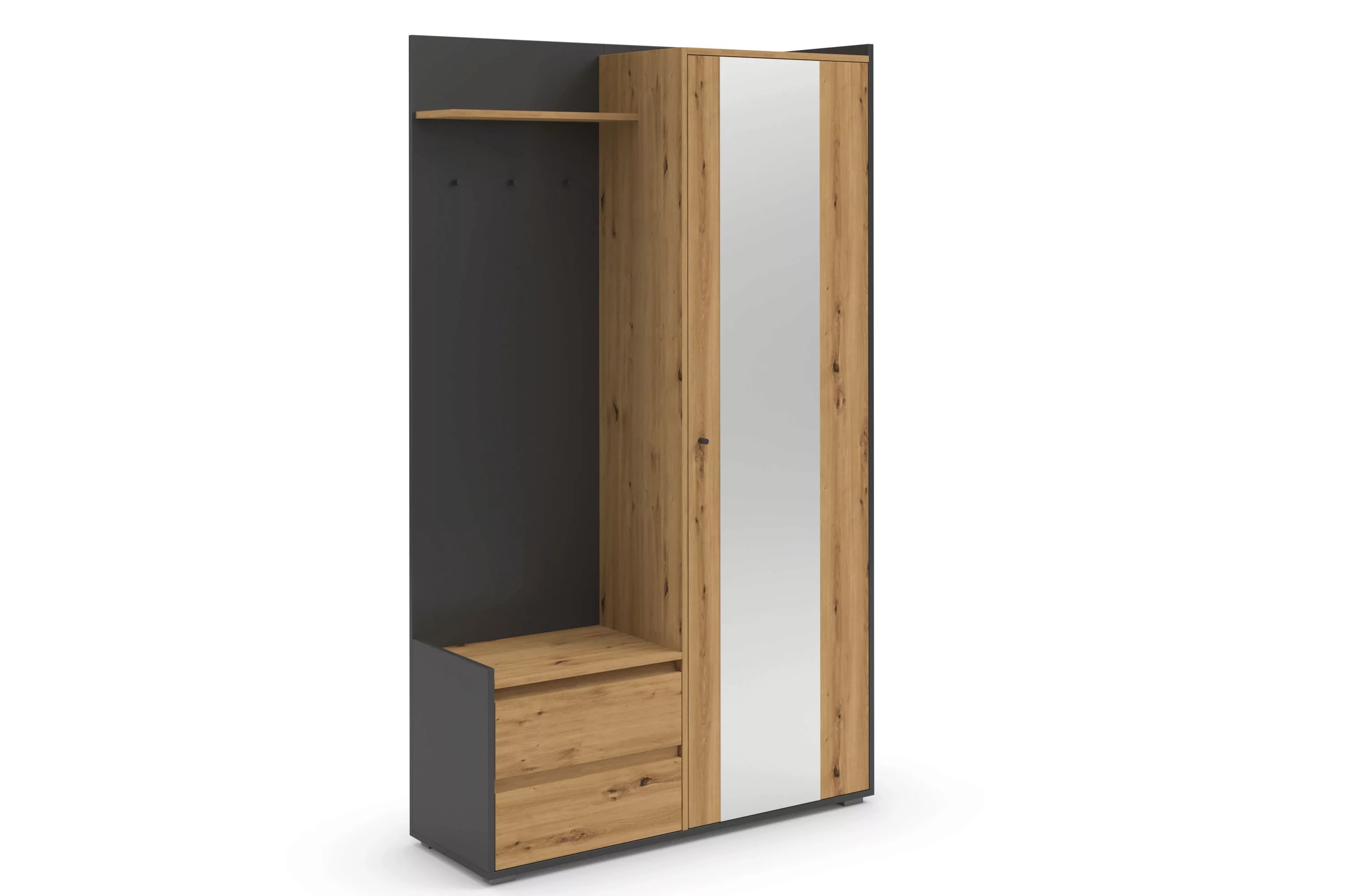 INOSIGN Garderobenschrank »Kosmo«, mit Spiegel Maße 118 x 30 cm, Höhe 190 c günstig online kaufen