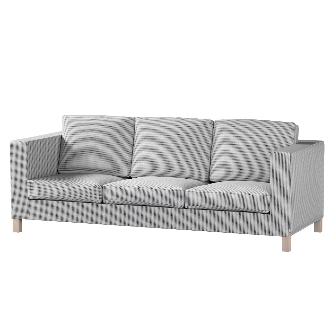 Bezug für Karlanda 3-Sitzer Sofa nicht ausklappbar, kurz, schwarz-beige, Be günstig online kaufen