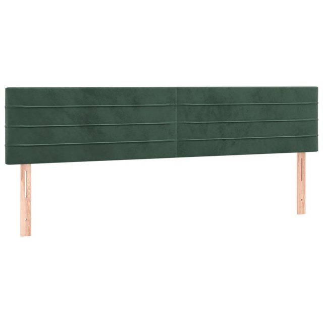 vidaXL Bett, Kopfteile 2 Stk. Dunkelgrün 100x5x78/88 cm Samt günstig online kaufen