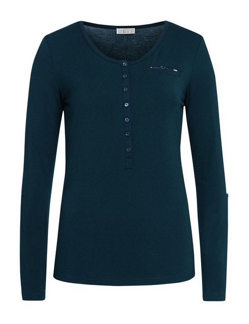 Brigitte von Boch Langarmshirt Oye Jersey-Shirt marineblau günstig online kaufen