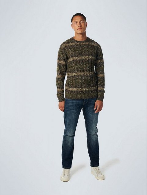 NO EXCESS Strickpullover Pullover Crewneck Cable Jacquard Degrade Colours günstig online kaufen