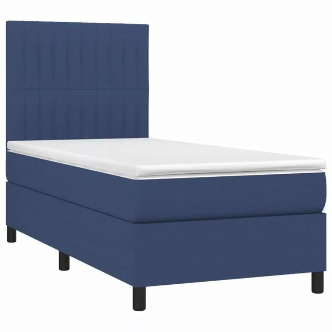 vidaXL Boxspringbett Bett Boxspringbett mit Matratze & LED Stoff (90 x 190 günstig online kaufen