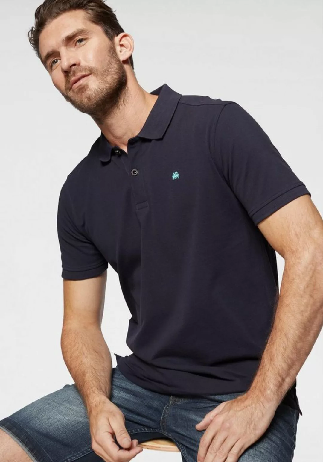 LERROS Poloshirt mit dezenter Stickerei auf der Brust günstig online kaufen