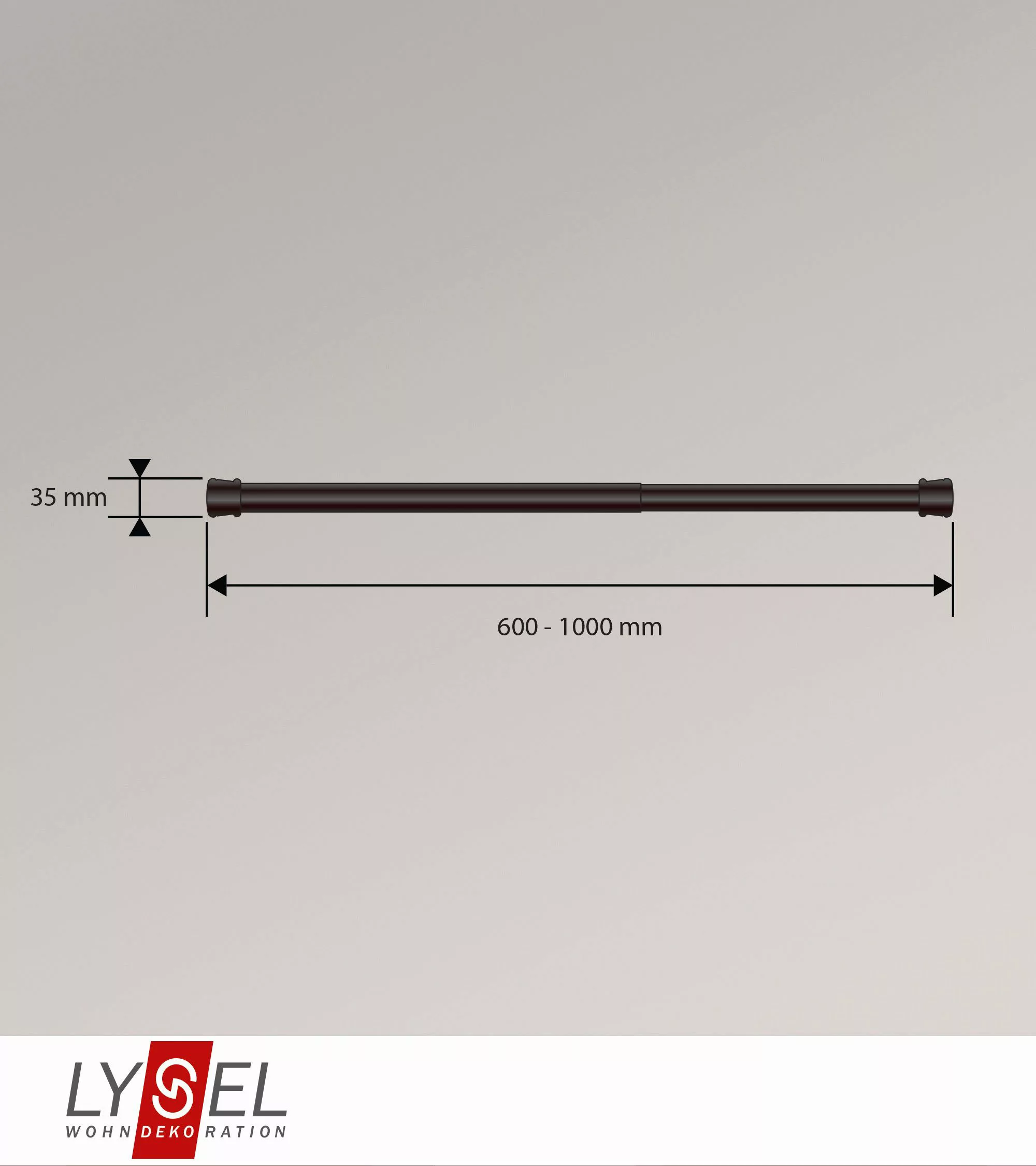 LYSEL® Gardinenstange Spannstange, L 60-100 cm günstig online kaufen